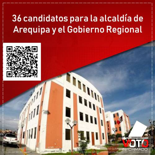 36 candidatos para la alcaldía de Arequipa y el Gobierno Regional