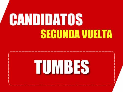 Candidatos Segunda Vuelta Región Tumbes