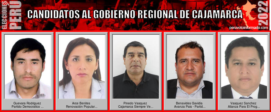 Candidatos a la region CAJAMARCA