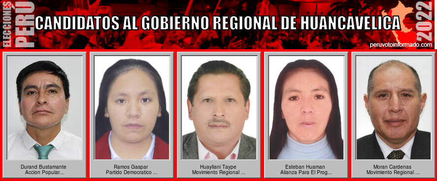 Candidatos a la region HUANCAVELICA